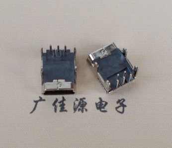 四川Mini usb 5p接口,迷你B型母座,四脚DIP插板,连接器