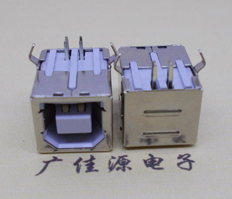四川USB BF90度母座 打印机接口 卧式插板DIP白胶