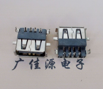 四川AF USB母座90度 DIP沉板3.9/4.9 耐高温有卷边