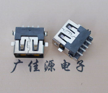 四川 USB母座 贴片沉板3.5/4.9 直口/卷口铜壳/铁壳