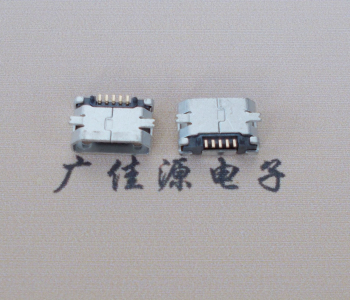 四川Micro USB平口全贴板 鱼叉脚5.0长带定位柱加焊盘