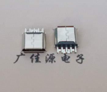 四川Micro USB母座 防水接口焊线夹板式悬空翻边