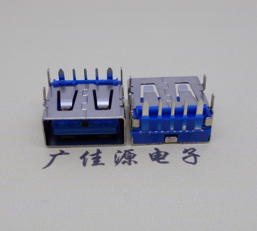 四川 USB5安大电流母座 OPPO蓝色胶芯,快速充电接口