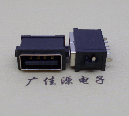 四川usb2.0立式防水母座直插4pinA口型防水IP67级