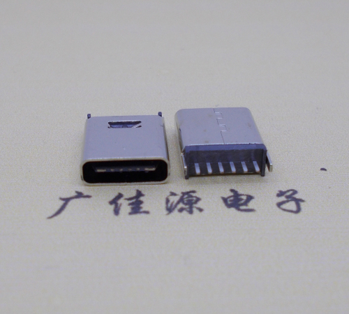 四川直立式插板Type-C6p母座连接器高H=10.0mm