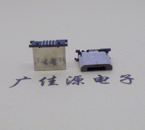 四川MICRO USB 5P公头短体5.6mm立贴带柱无卡勾