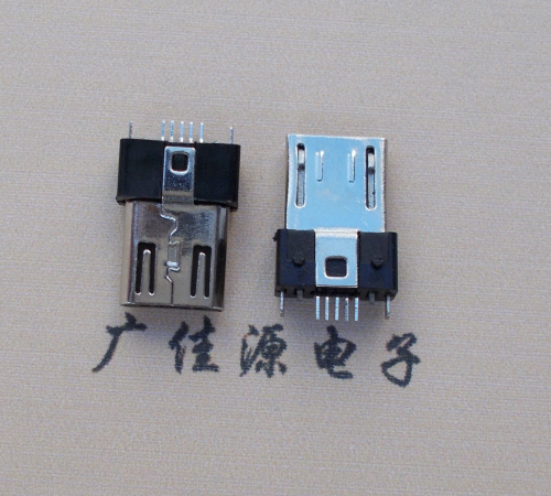四川MICRO USB 5P公头B型SMT贴板带柱