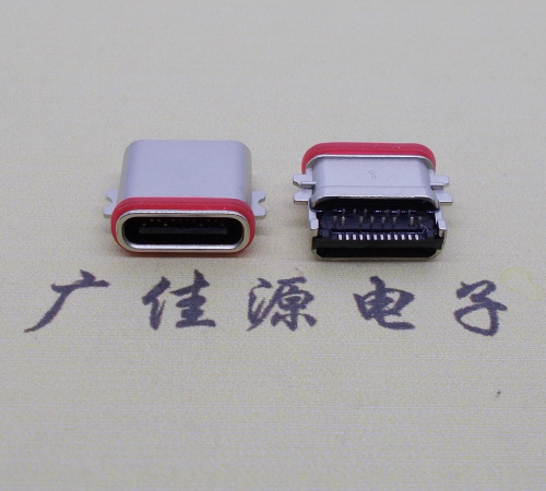 四川usb 3.1type-c24p母座沉板1.0mm前插后贴防水