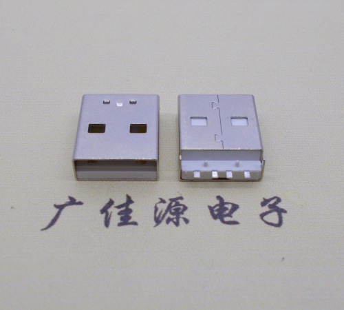 四川usb接口 AF 2.0白胶短体14mm公头 4pin针贴片带定位住