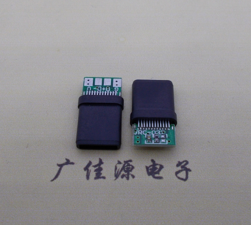 四川type c24p带板测试公头,全塑结构充电数据公座usb 3.1连接器