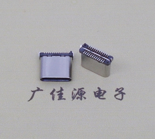 四川USB TYPE-C接口短体24P公头立式贴板高度H=8.0mm 高速数据传输快充电款