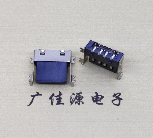 四川薄胶芯母座 USB2.0卧式贴板A母10.0短体尺寸